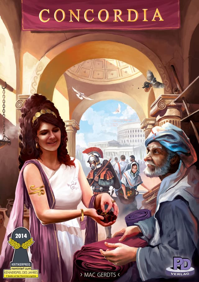 Portada juego de mesa Concordia