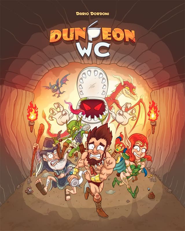 Portada juego de mesa Dungeon WC