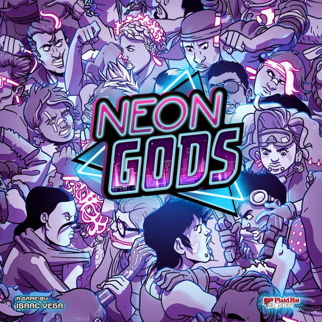 Portada juego de mesa Neon Gods
