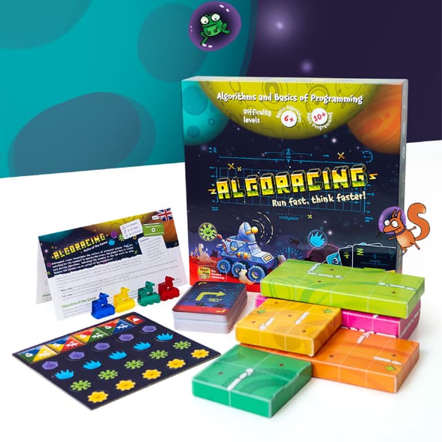 Portada juego de mesa Algoracing