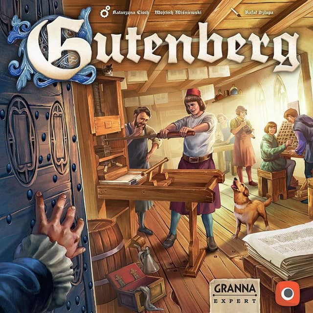 Portada juego de mesa Gutenberg