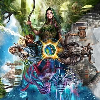 Portada juego de mesa 4 Gods