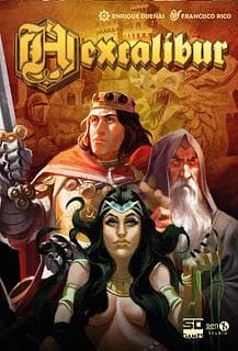 Portada juego de mesa Hexcalibur