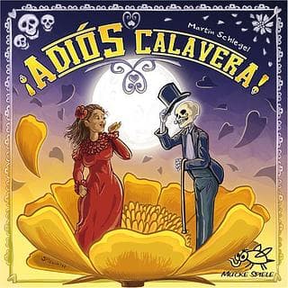 Portada juego de mesa ¡Adiós Calavera!
