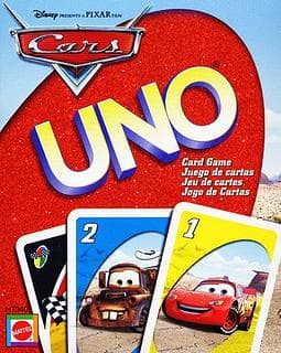 Portada juego de mesa UNO: Cars