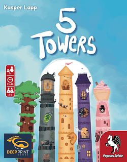 Portada juego de mesa 5 Towers