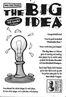 Portada juego de mesa The Big Idea