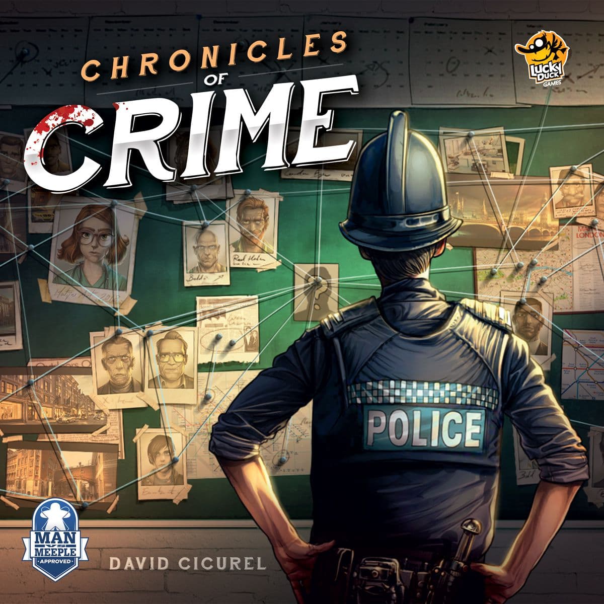 Portada juego de mesa Crónicas del Crimen