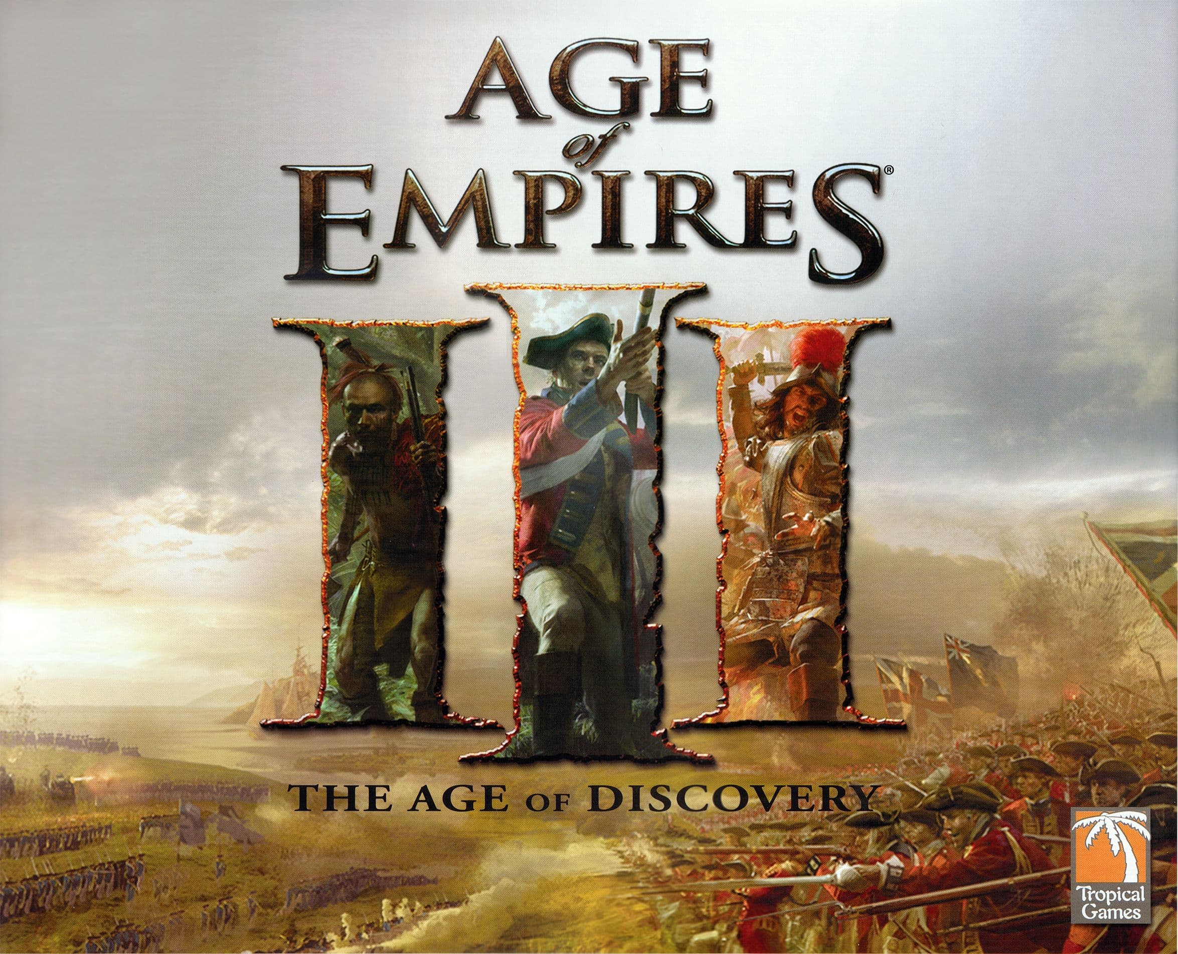 Portada juego de mesa Age of Empires III: La Era de los Descubrimientos