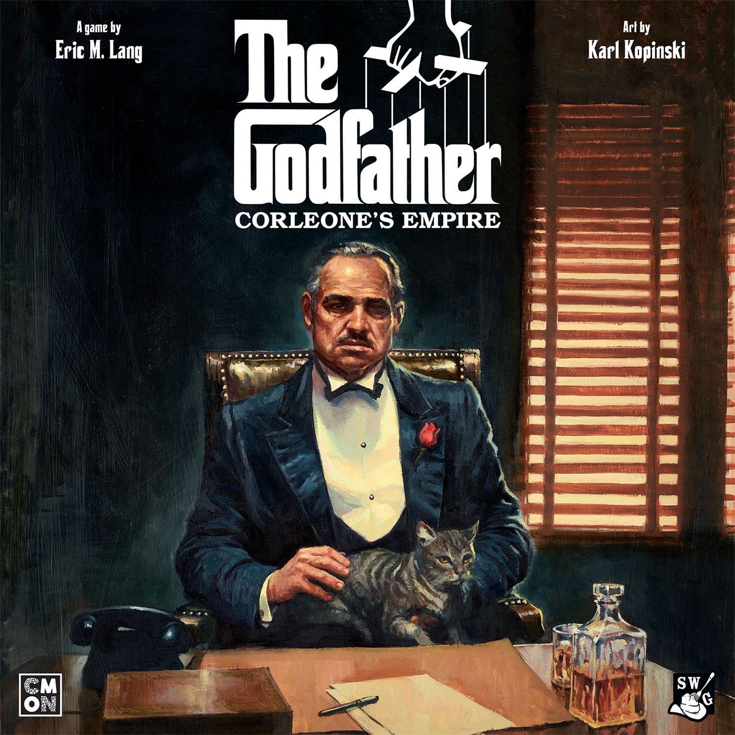 Portada juego de mesa El Padrino: El imperio Corleone