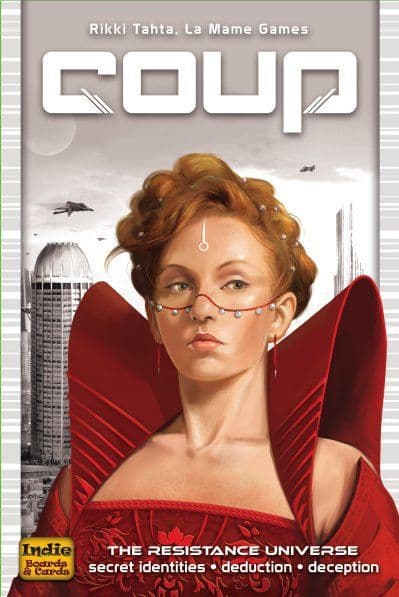 Portada juego de mesa Coup: Ciudad Corrupta