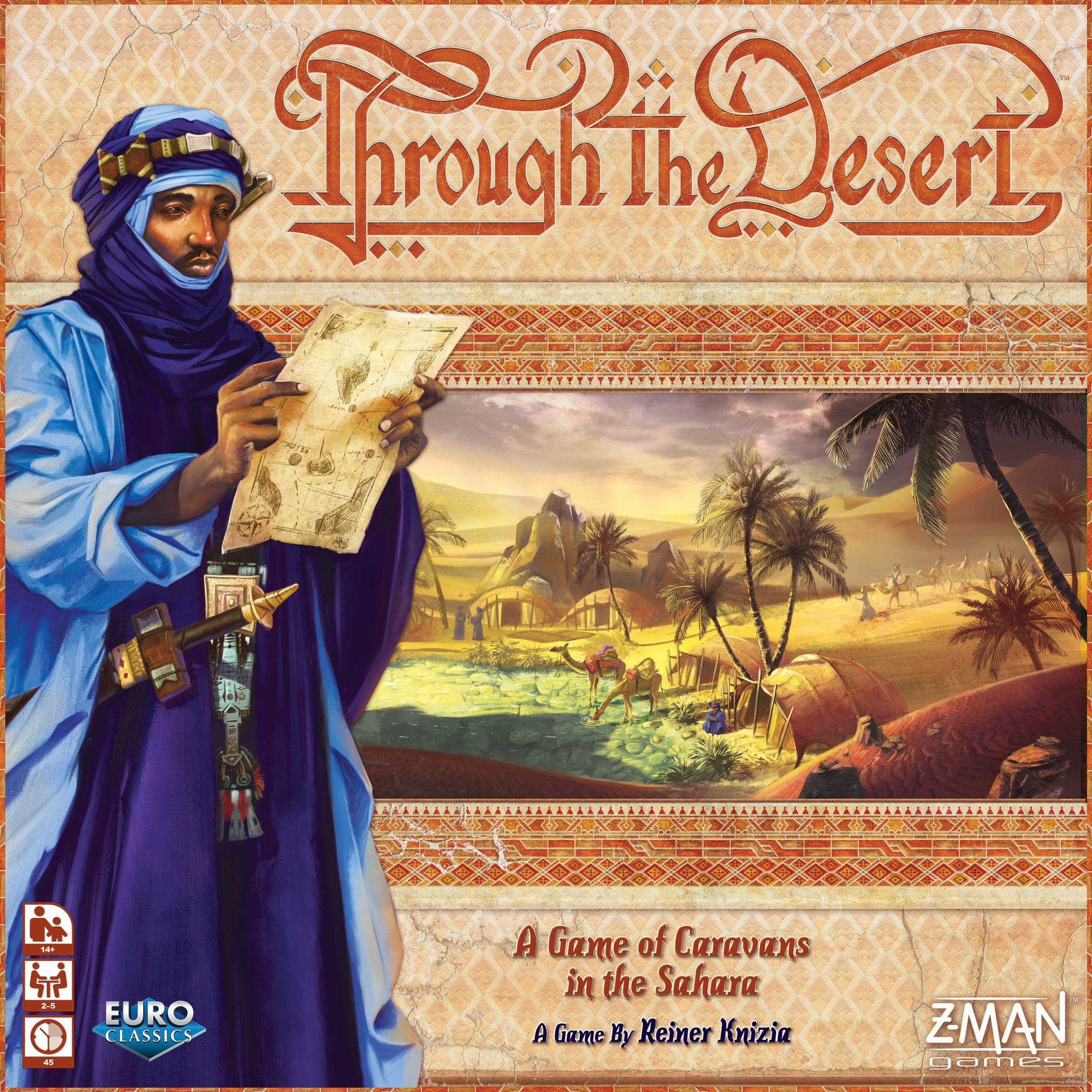 Portada juego de mesa A través del desierto