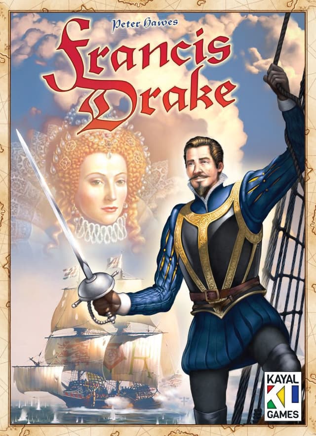 Portada juego de mesa Francis Drake