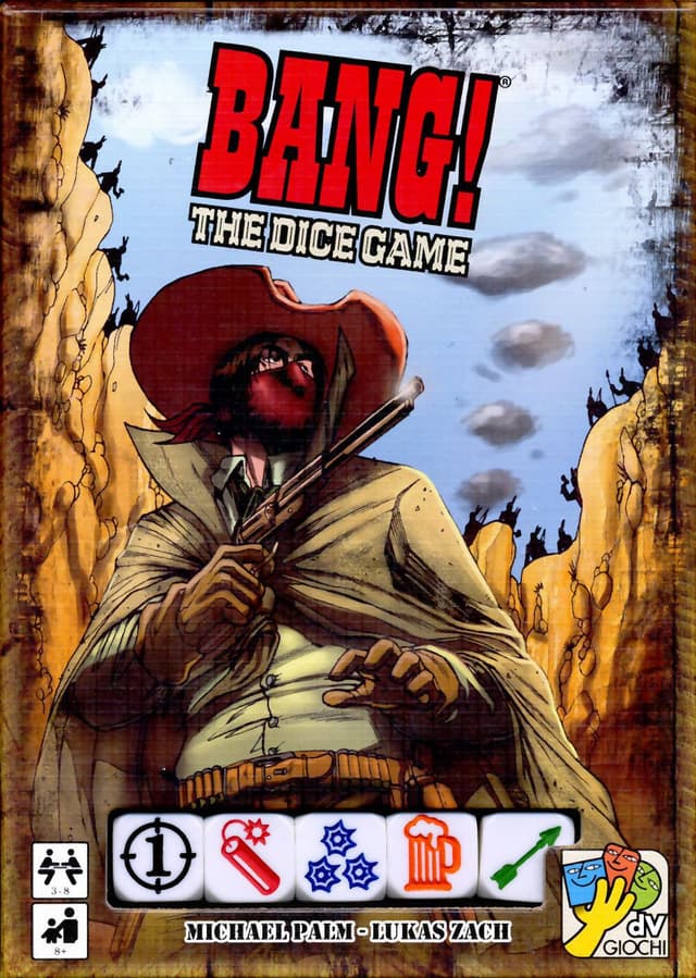 Portada juego de mesa BANG! El juego de dados