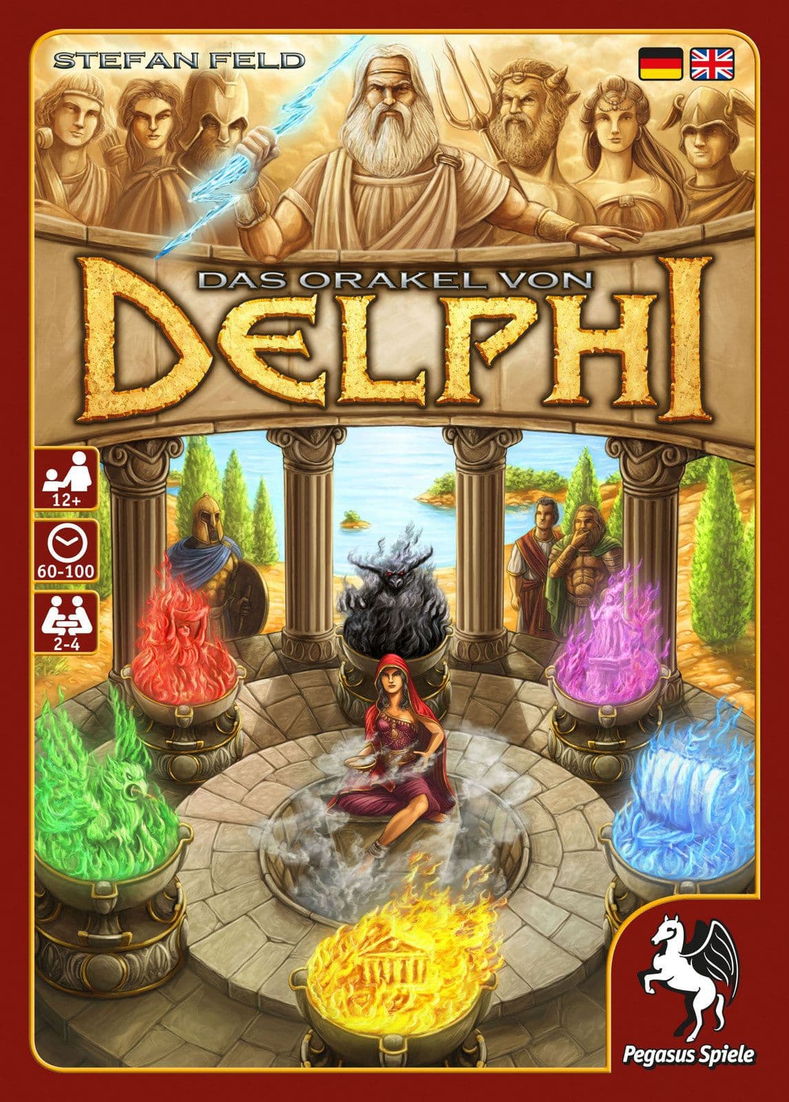 Portada juego de mesa El Oráculo de Delfos