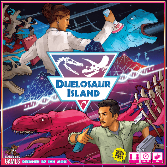 Portada juego de mesa Duelosaur Island
