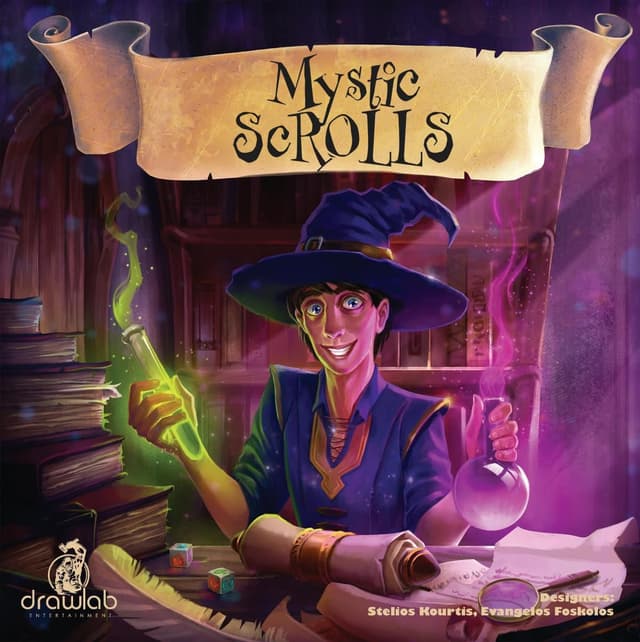 Portada juego de mesa Mystic ScROLLS