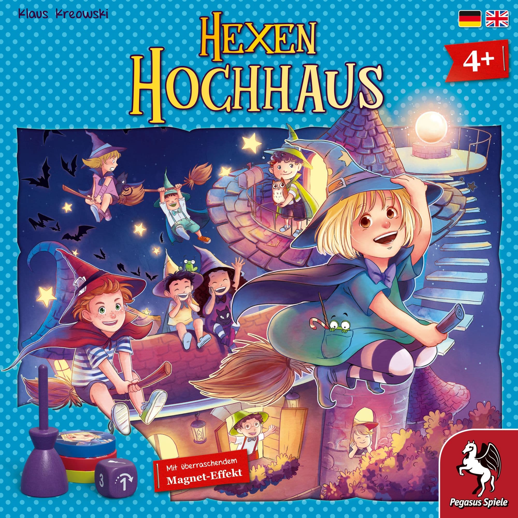 Portada juego de mesa La Escoba Encantada