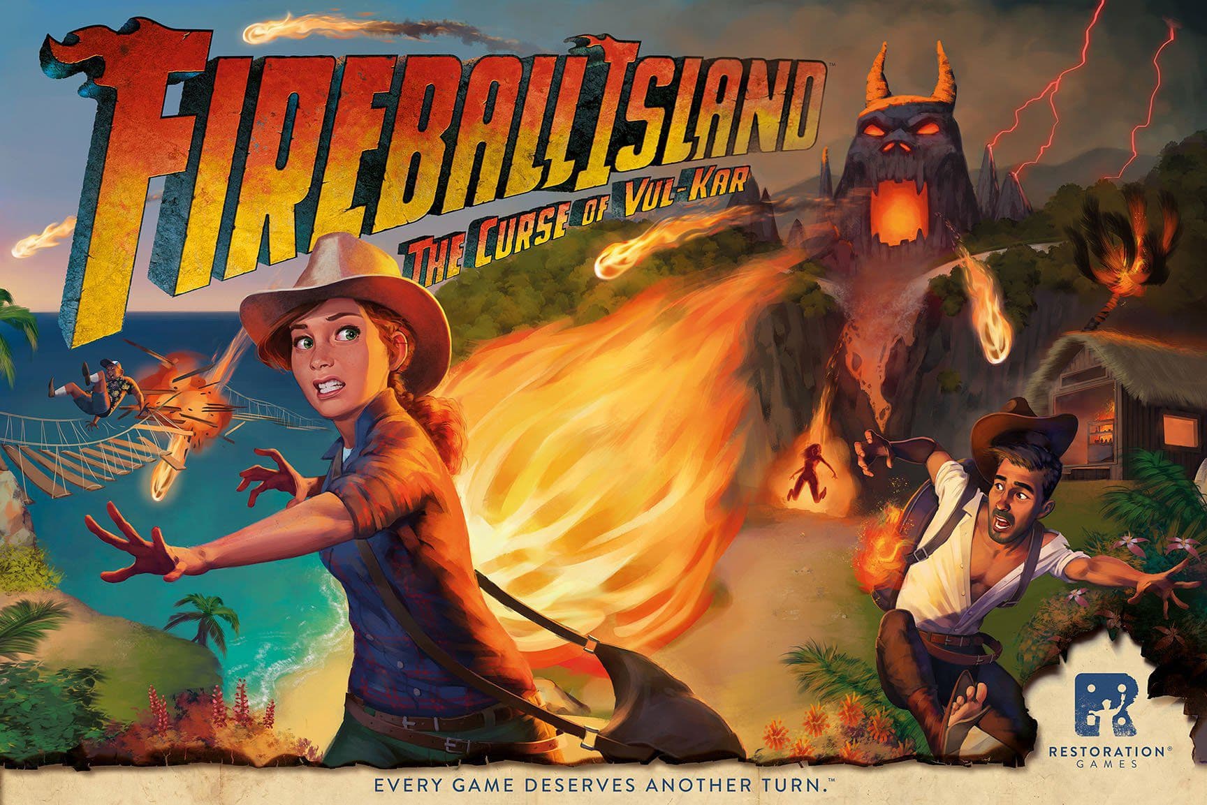 Portada juego de mesa La Isla del Fuego: La Maldicion de Vul-Kar