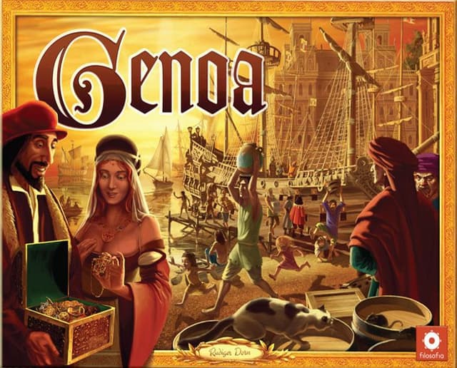 Portada juego de mesa Los mercaderes de Génova