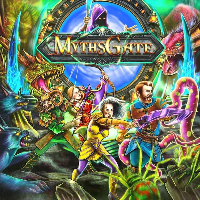 Portada juego de mesa Mythsgate