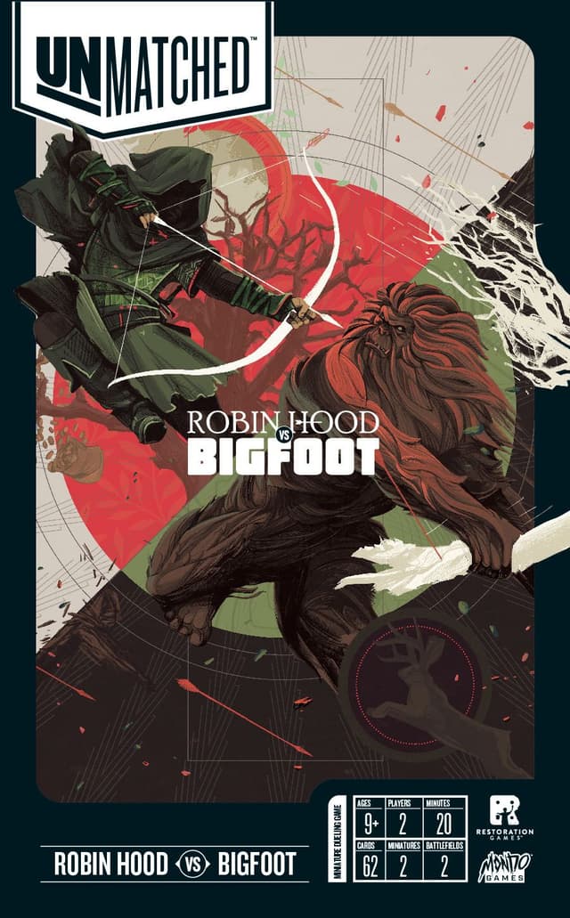 Portada juego de mesa Unmatched: Robin Hood vs. Bigfoot