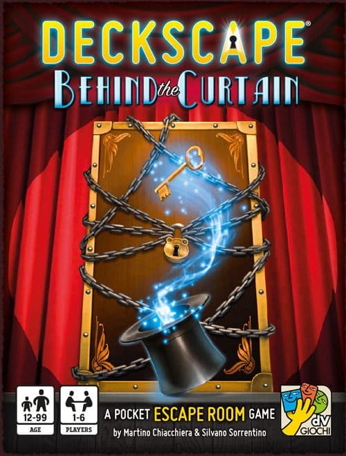 Portada juego de mesa ¡Escapa! Tras el telón