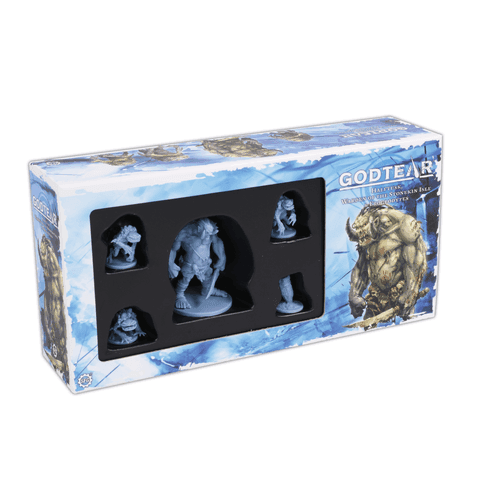 Portada juego de mesa Godtear: Halftusk, Warden of the Stonekin Isle & Froglodytes