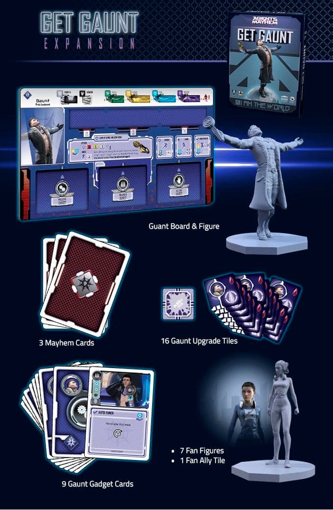 Portada juego de mesa Agents of Mayhem: Get Gaunt