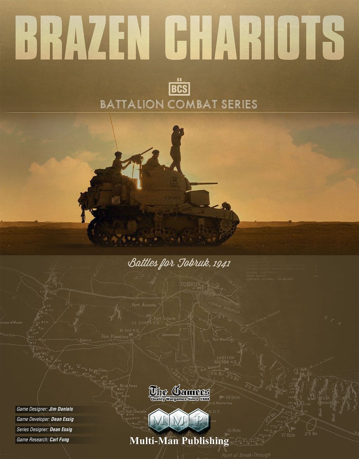 Portada juego de mesa Brazen Chariots: Battles for Tobruk, 1941