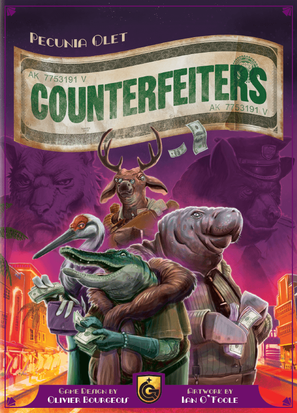 Portada juego de mesa Counterfeiters