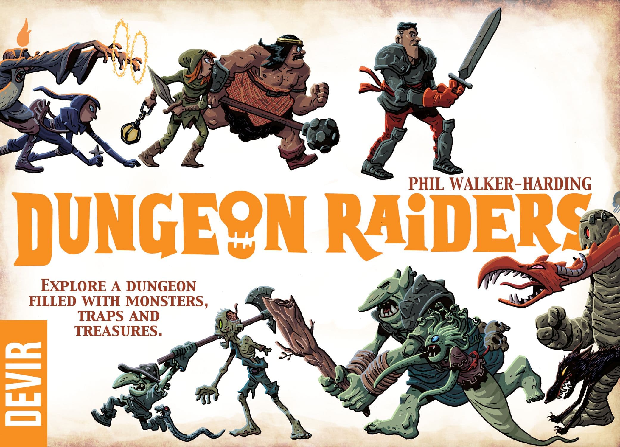 Portada juego de mesa Dungeon Raiders