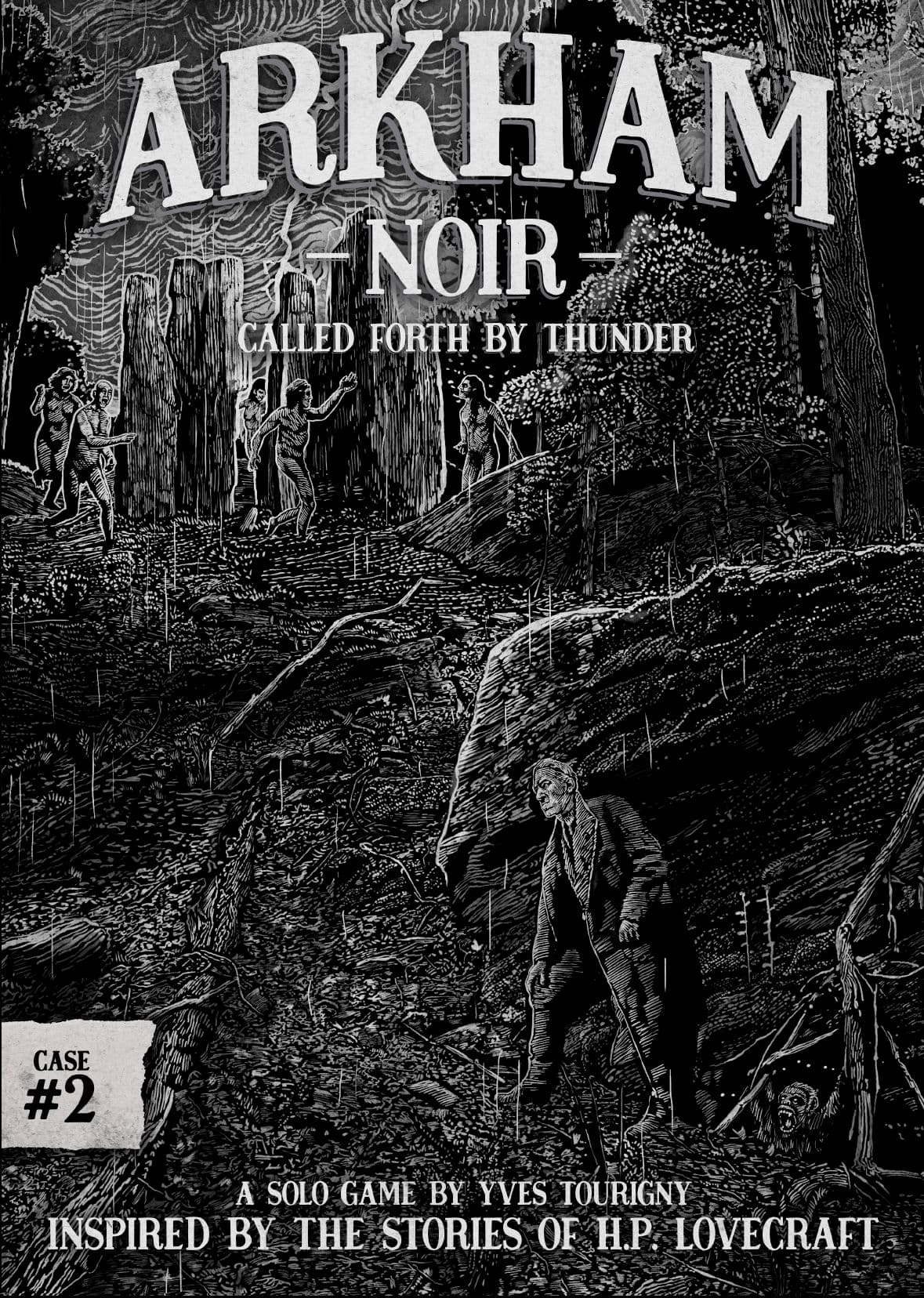 Portada juego de mesa Arkham Noir: Invocado por el trueno