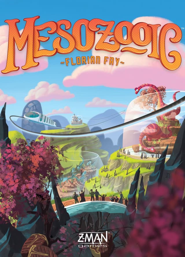 Portada juego de mesa Mesozooic