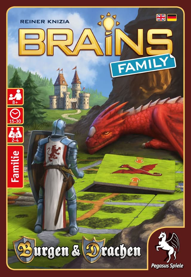 Portada juego de mesa Brains Family: Castillos y Dragones