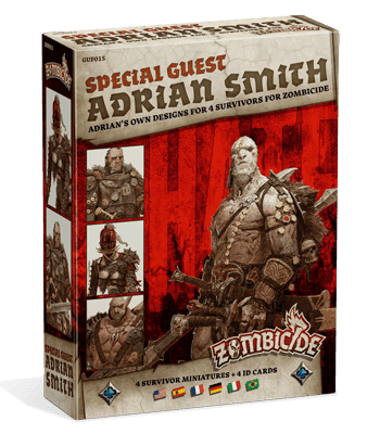 Portada juego de mesa Zombicide: Black Plague Special Guest Box – Adrian Smith