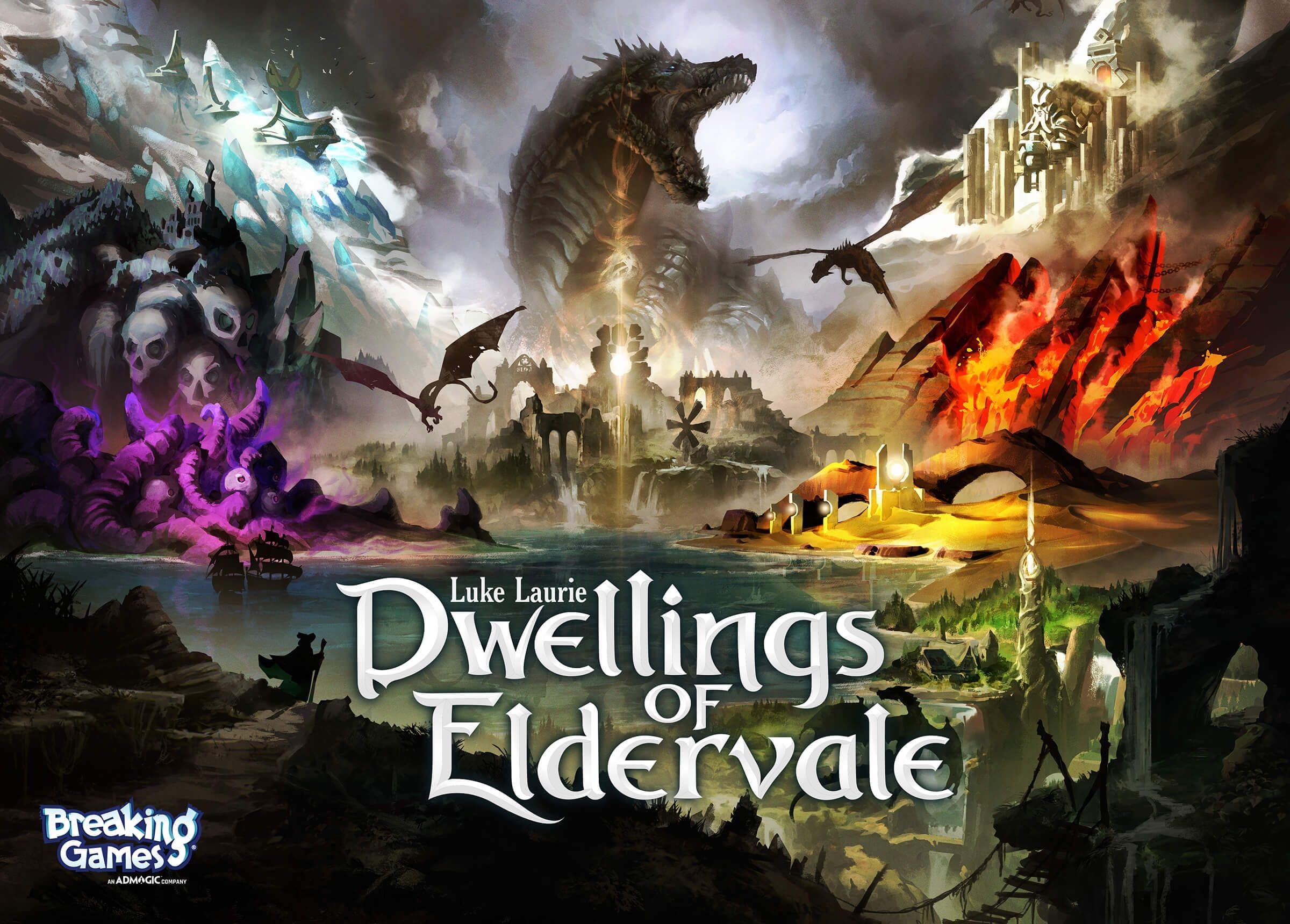 Portada juego de mesa Dwellings of Eldervale