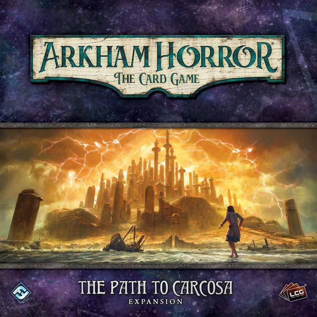 Portada juego de mesa Arkham Horror: El Juego de Cartas – El Camino a Carcosa: Expansión