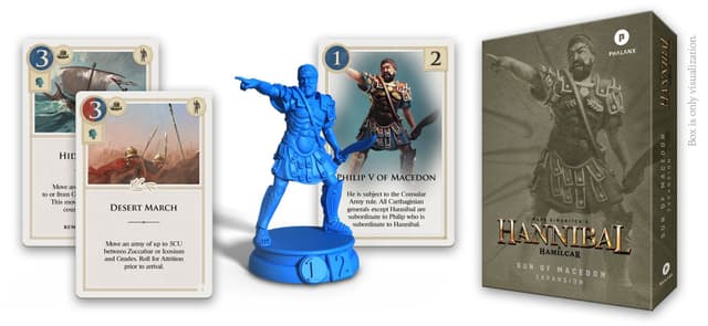 Portada juego de mesa Aníbal y Amílcar ‐ El Sol de Macedonia (expansión)