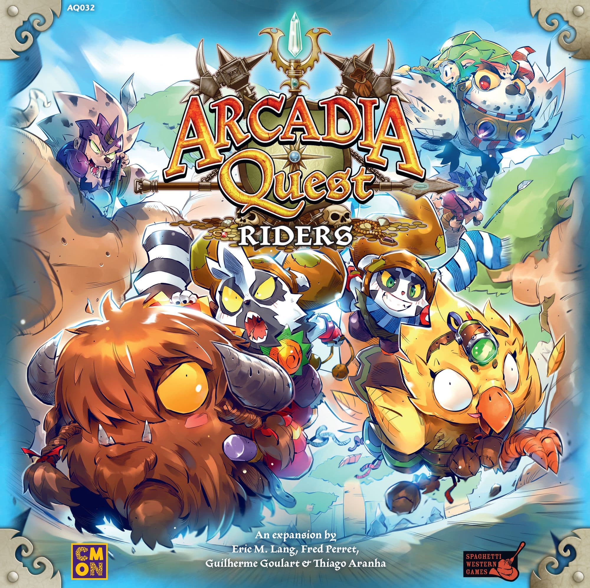 Portada juego de mesa Arcadia Quest: Jinetes