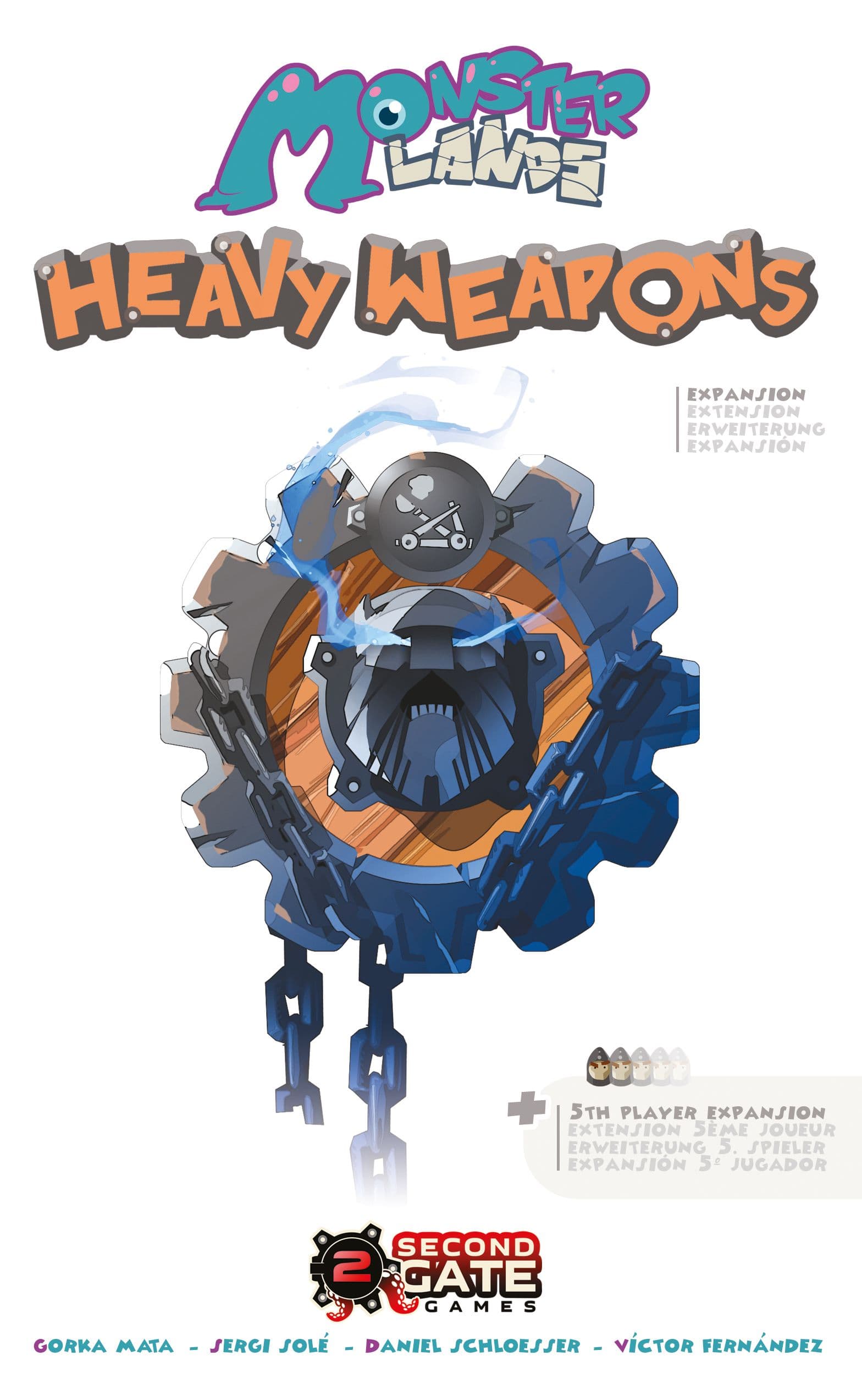 Portada juego de mesa Monster Lands: Heavy Weapons & 5th Player