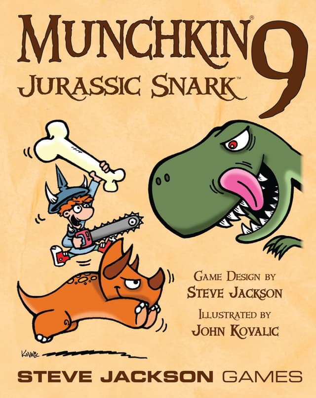 Portada juego de mesa Munchkin 9: Jurásico Sarcástico