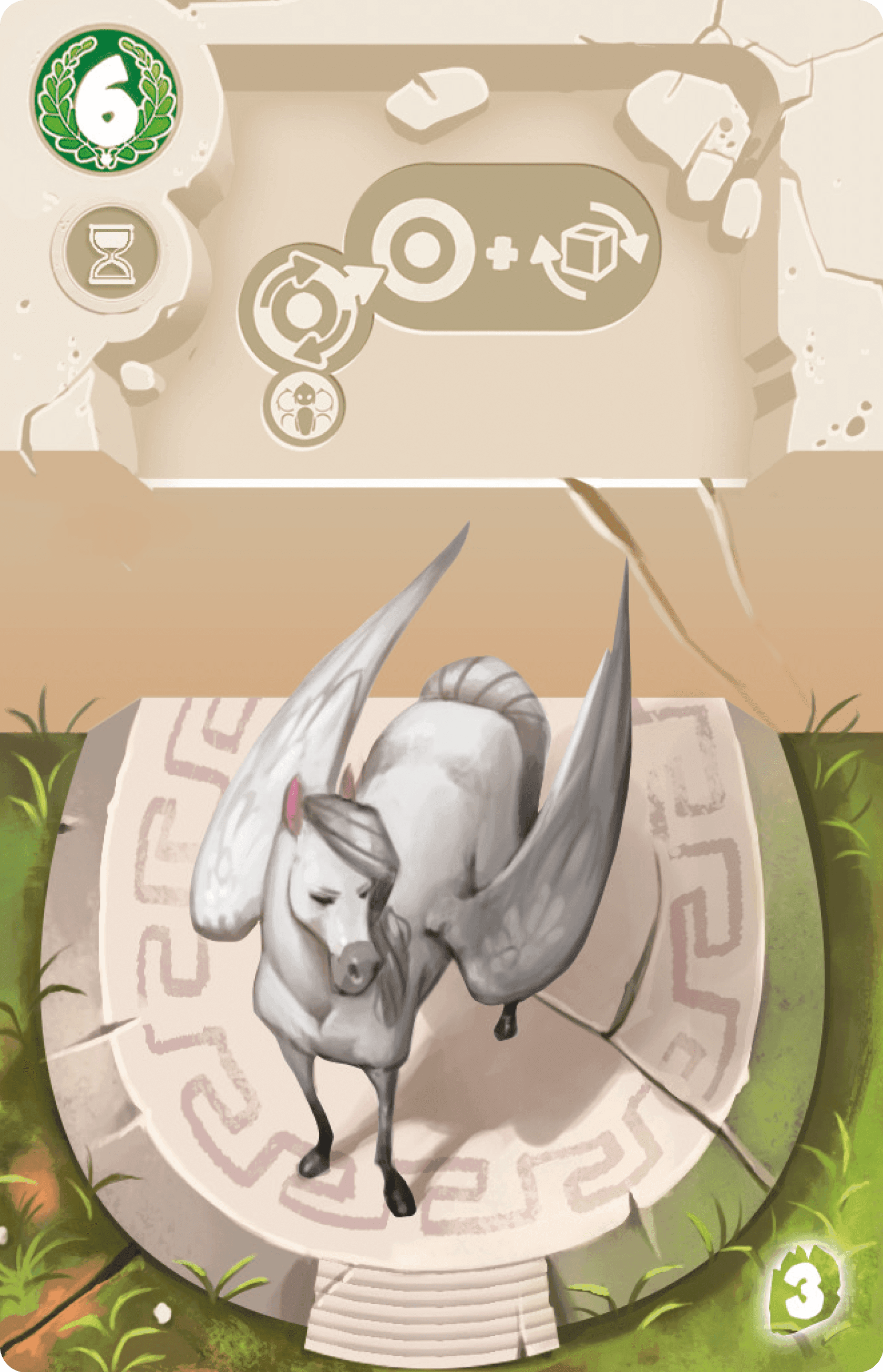 Portada juego de mesa Dice Forge: Rebellion – Carta pegaso