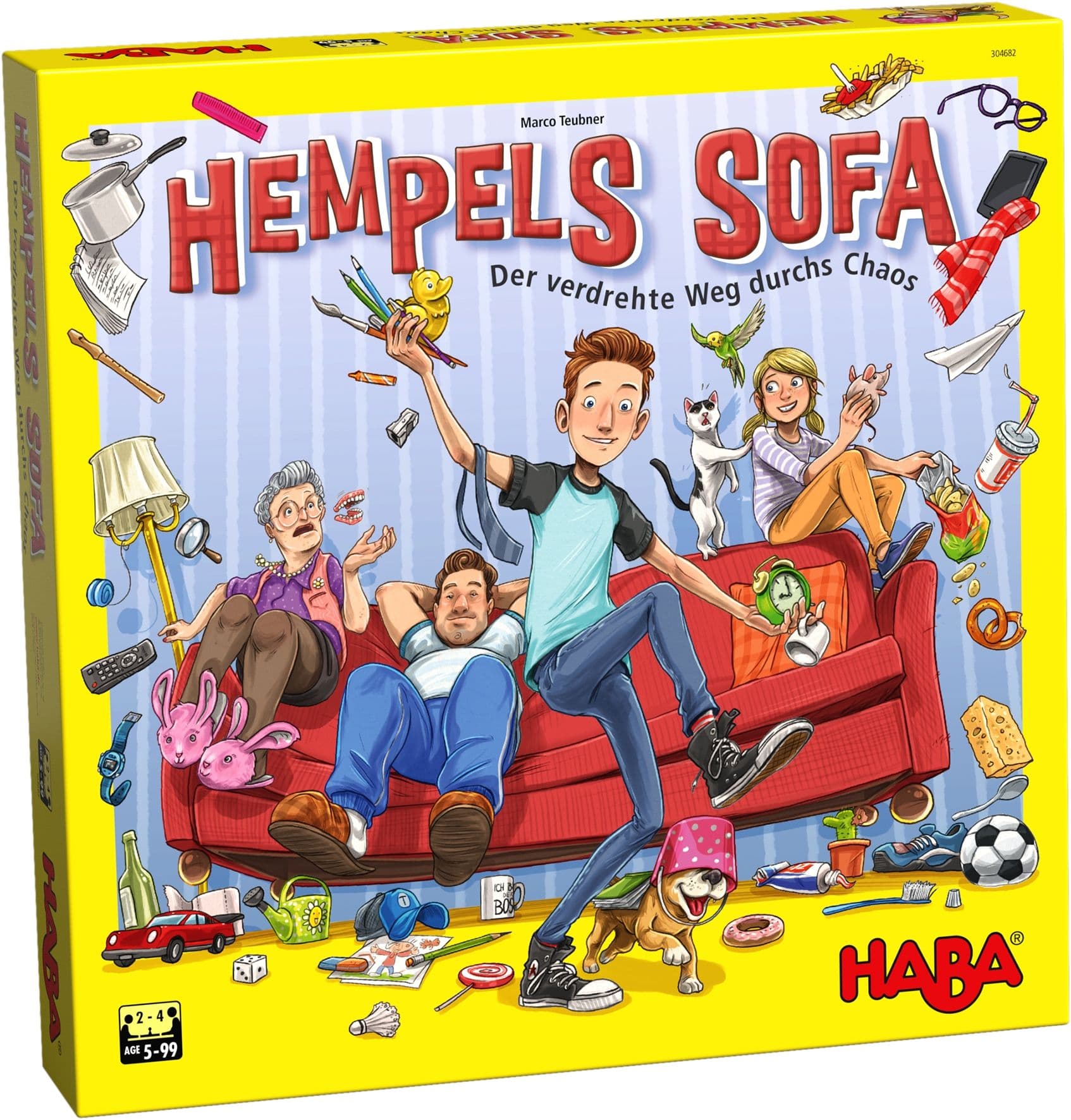Portada juego de mesa El Sofá de los Pérez