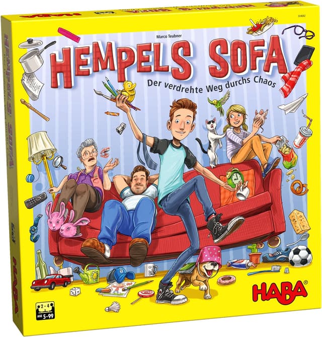Portada juego de mesa El Sofá de los Pérez