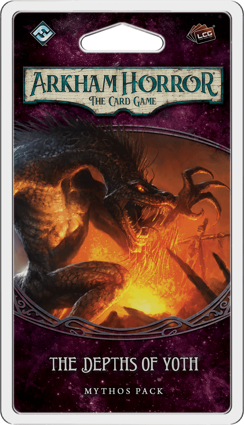 Portada juego de mesa Arkham Horror: El Juego de Cartas – Las Profundidades de Yoth: Pack de Mitos