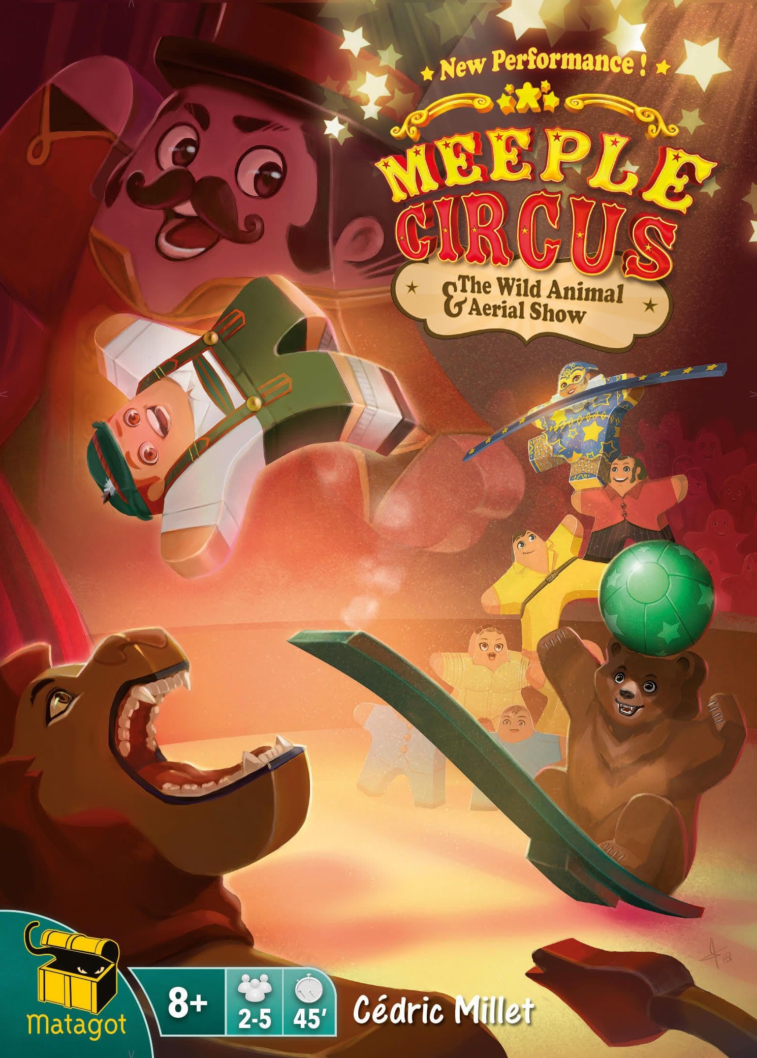 Portada juego de mesa Meeple Circus: The Wild Animal & Aerial Show