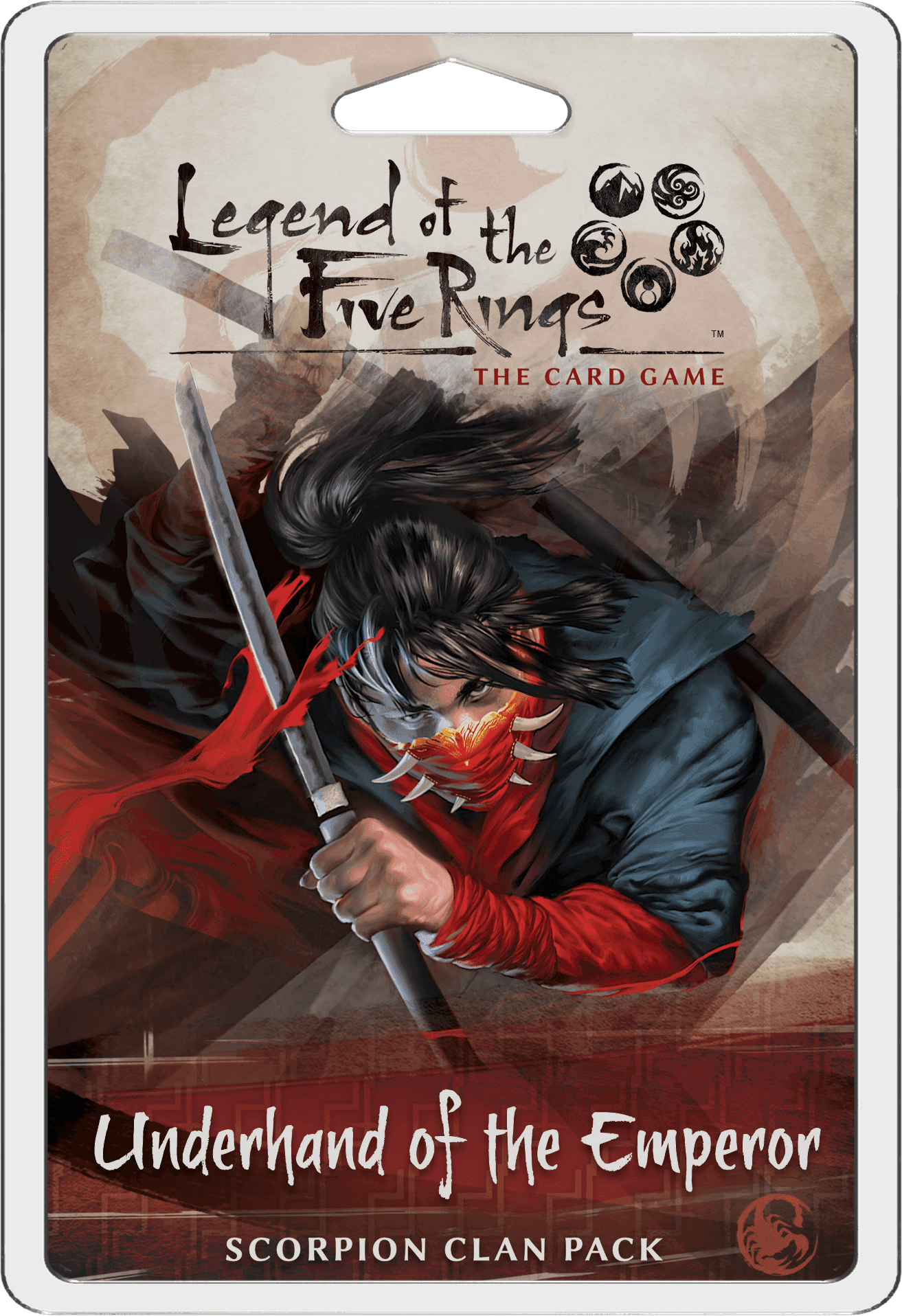 Portada juego de mesa La Leyenda de los Cinco Anillos: El Juego de Cartas – La Mano Oculta del Emperador