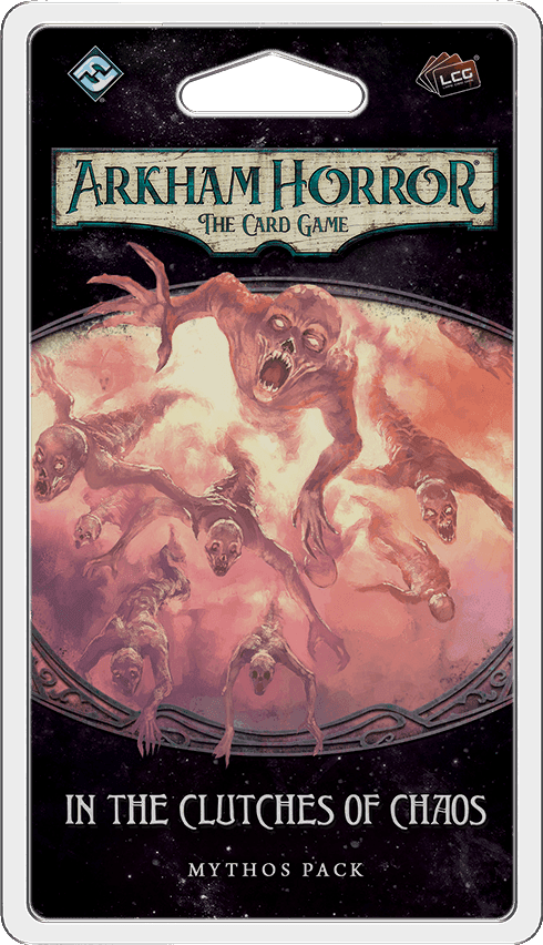 Portada juego de mesa Arkham Horror: El Juego de Cartas – En las Garras del Caos: Pack de Mitos