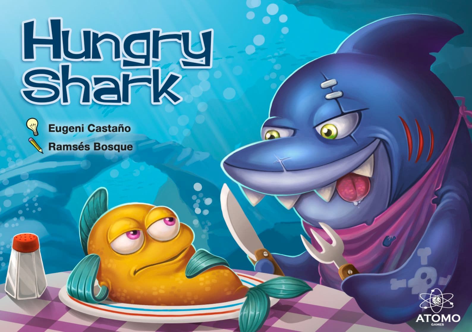Portada juego de mesa Hungry Shark